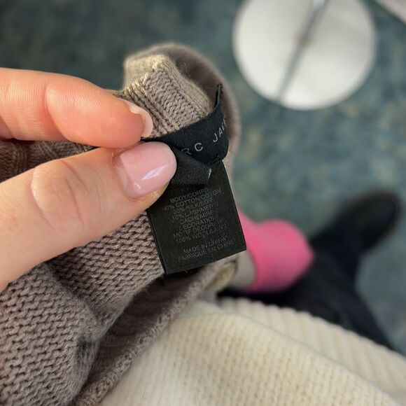 Marc Jacob's Tan Pink Pocket Front Cardigan - Picture 6 of 6